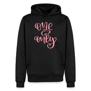 One And Only - Männer Premium Bio Hoodie - Schwarz - Vorne - Nico (187cm)
