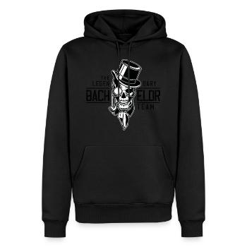 groupe d'adieu de célibataire - Sweat à capuche Premium bio Homme - noir - Devant - Nico (187cm)