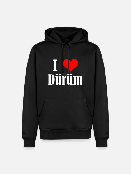 J'adore Dürüm - Sweat à capuche Premium bio Homme - noir