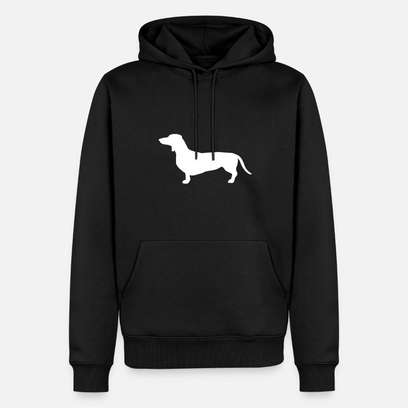 teckel - Sweat à capuche Premium bio Homme - noir