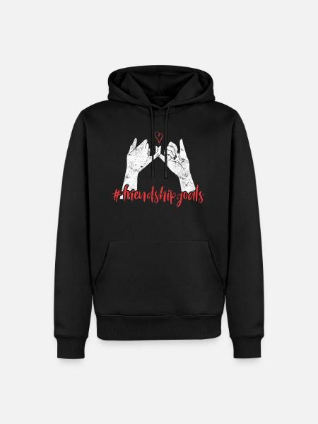 Amis d'amitié de coeur - Sweat à capuche Premium bio Homme - noir