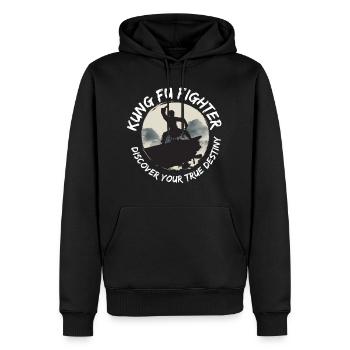 Kung Fu - Männer Premium Bio Hoodie - Schwarz - Vorne - Nico (187cm)