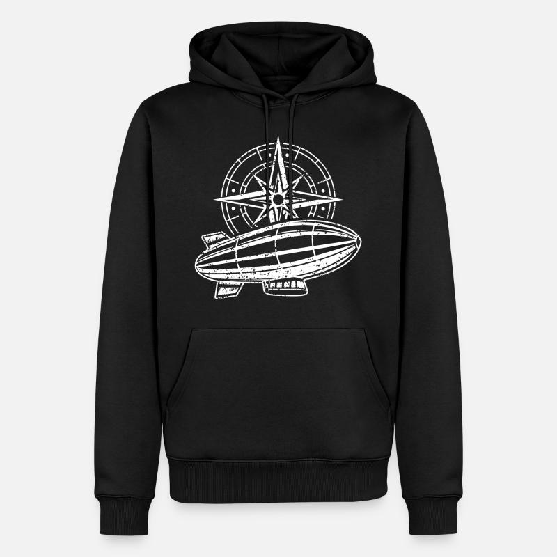 Voyage boussole - Sweat à capuche Premium bio Homme - noir