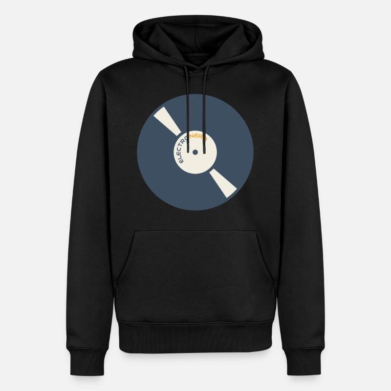 Vinyle - Sweat à capuche Premium bio Homme - noir