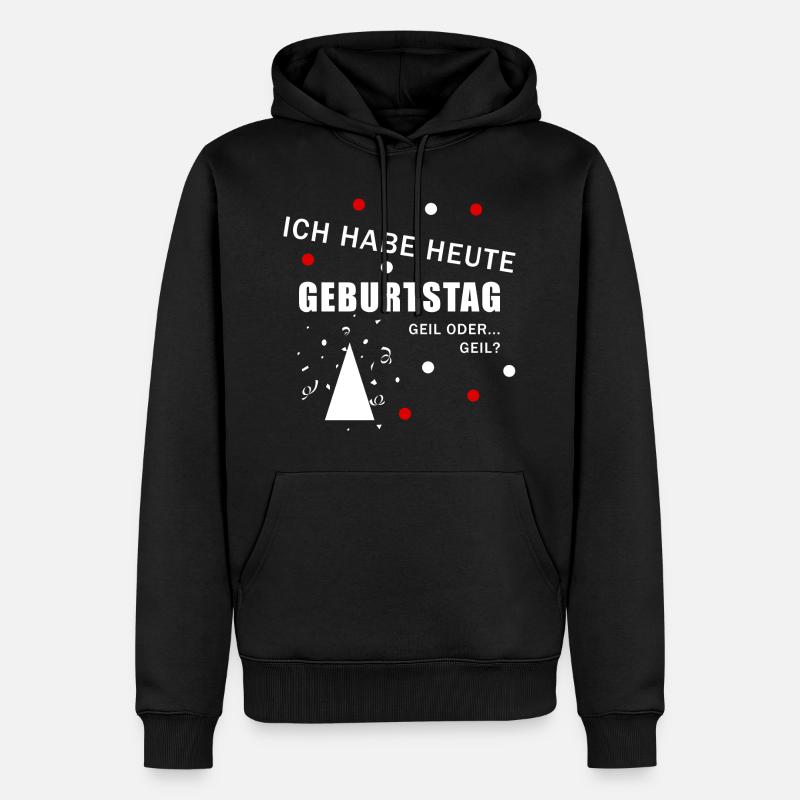 L'anniversaire d'aujourd'hui - Sweat à capuche Premium bio Homme - noir