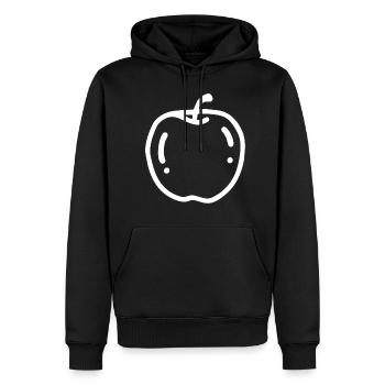 Idée cadeau pomme pomme - Sweat à capuche Premium bio Homme - noir - Devant - Nico (187cm)