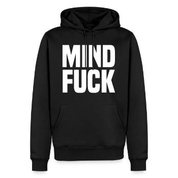 Mind fuck white - Männer Premium Bio Hoodie - Schwarz - Vorne - Nico (187cm)