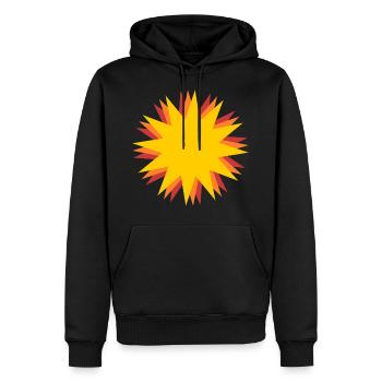 Soleil Géométrie Étoile Idée de cadeau- hommes/femmes - Sweat à capuche Premium bio Homme - noir - Devant - Nico (187cm)