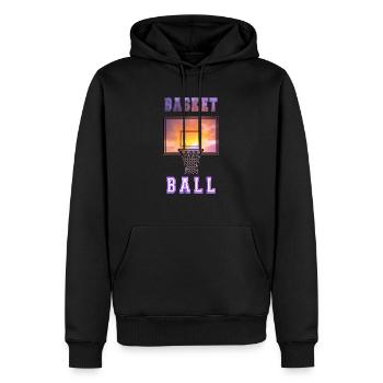 Basketballkorb Korb Basketball Sport - Männer Premium Bio Hoodie - Schwarz - Vorne - Nico (187cm)