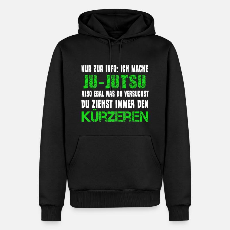 Ju Jutsu rigolo d’autodéfense - Sweat à capuche Premium bio Homme - noir
