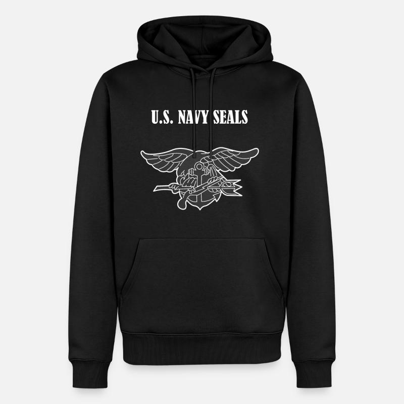Navy Seals - Sweat à capuche Premium bio Homme - noir