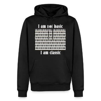 Cadeau pour les pianistes de piano classique - Sweat à capuche Premium bio Homme - noir - Devant - Nico (187cm)