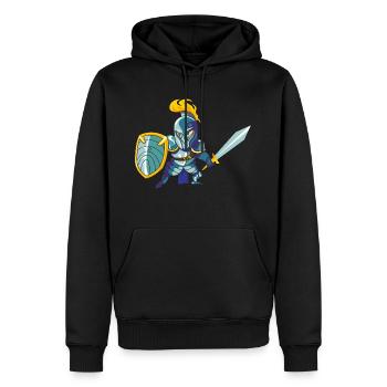 ritter schwert mittelalter comic - Männer Premium Bio Hoodie - Schwarz - Vorne - Nico (187cm)