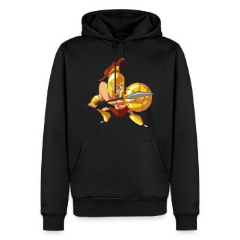 Combattant Sparta Spartan - Sweat à capuche Premium bio Homme - noir - Devant - Nico (187cm)