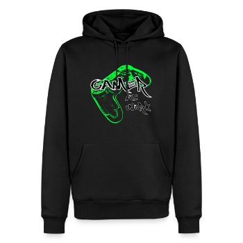 Gamer - Männer Premium Bio Hoodie - Schwarz - Vorne - Nico (187cm)