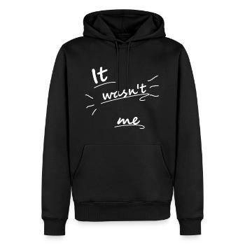 Ce n'était pas moi - paroles drôles - Sweat à capuche Premium bio Homme - noir - Devant - Nico (187cm)