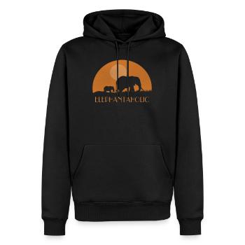 Éléphant d'éléphant d'éléphant safari afrique animal - Sweat à capuche Premium bio Homme - noir - Devant - Nico (187cm)