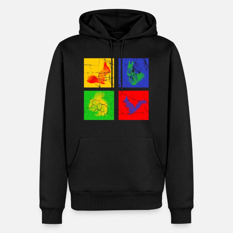 Eichhörnchen - Männer Premium Bio Hoodie - Schwarz