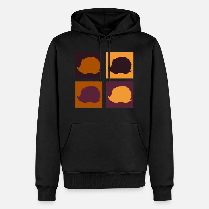 hérisson - Sweat à capuche Premium bio Homme - noir