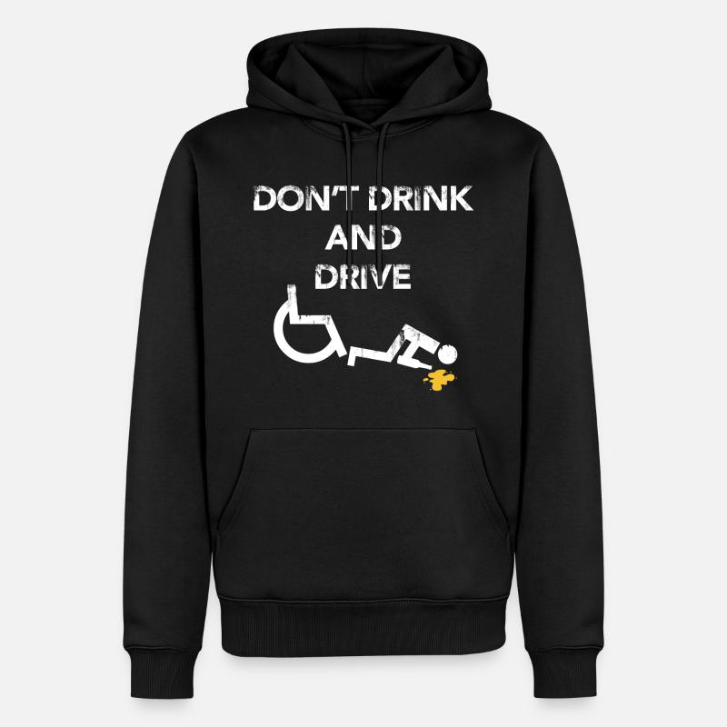 Rollstuhlfahrer - Männer Premium Bio Hoodie - Schwarz