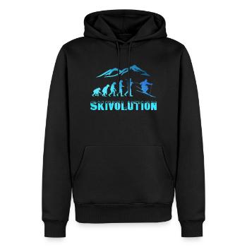 Ski Evolution Skifahrer Schnee Winter - Männer Premium Bio Hoodie - Schwarz - Vorne - Nico (187cm)