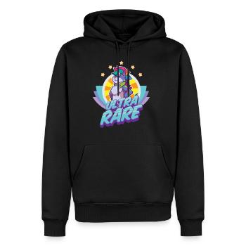 Katze Einhorn Ultra Rate Maine Coon - Männer Premium Bio Hoodie - Schwarz - Vorne - Nico (187cm)