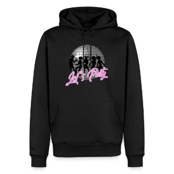 Let's Party 70er Discokugel Disco - Männer Premium Bio Hoodie - Schwarz - Vorne - Nico (187cm)