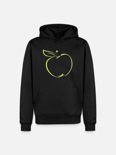 APPLE MOTIF - Men’s Premium Organic Hoodie - black