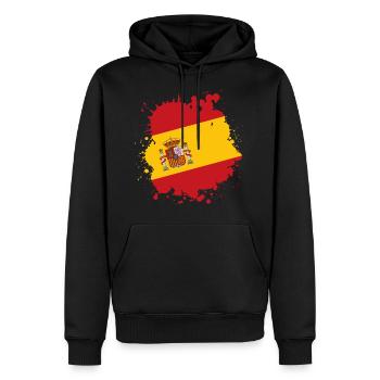 spanien flagge fahne - Männer Premium Bio Hoodie - Schwarz - Vorne - Nico (187cm)