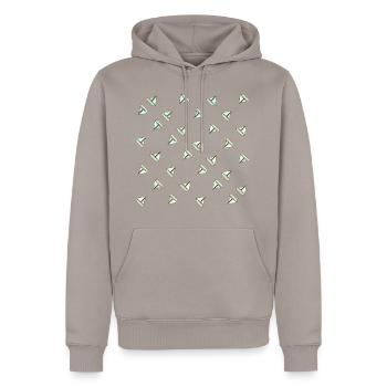 Modèle de voiliers - Sweat à capuche Premium bio Homme - taupe - Devant - Nico (187cm)