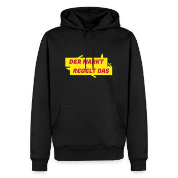 Le marché réglemente le - FDP JuLis Liberal - Sweat à capuche Premium bio Homme - noir - Devant - Nico (187cm)