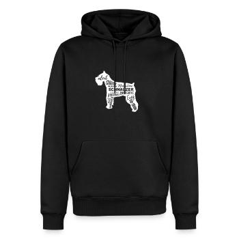 Schnauzer - Männer Premium Bio Hoodie - Schwarz - Vorne - Nico (187cm)