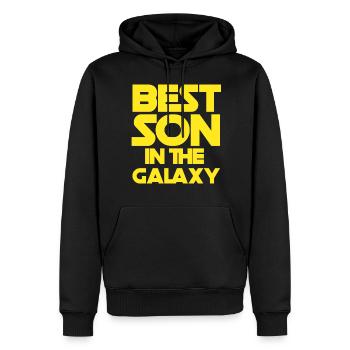 Best Son - Men’s Premium Organic Hoodie - black - Front - Nico (187cm)