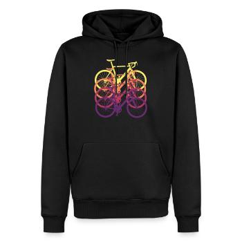 Maillot de course cadeau cycliste vélo de route - Sweat à capuche Premium bio Homme - noir - Devant - Nico (187cm)