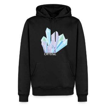 Kristall - Männer Premium Bio Hoodie - Schwarz - Vorne - Nico (187cm)