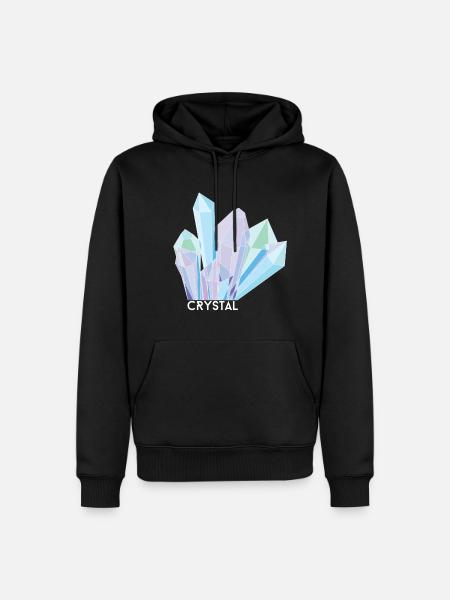 Crystal - Men’s Premium Organic Hoodie - black