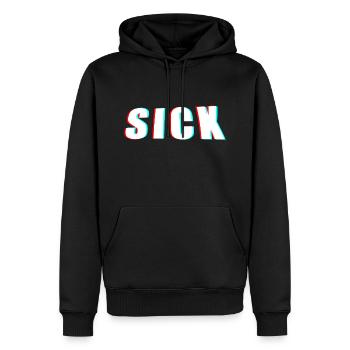 CHEMISES MALADES - Sweat à capuche Premium bio Homme - noir - Devant - Nico (187cm)