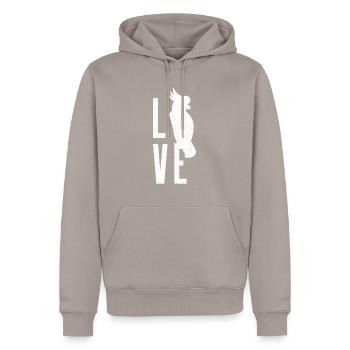 Bird Native birds songbird cockatoo gift - Men’s Premium Organic Hoodie - taupe - Front - Nico (187cm)