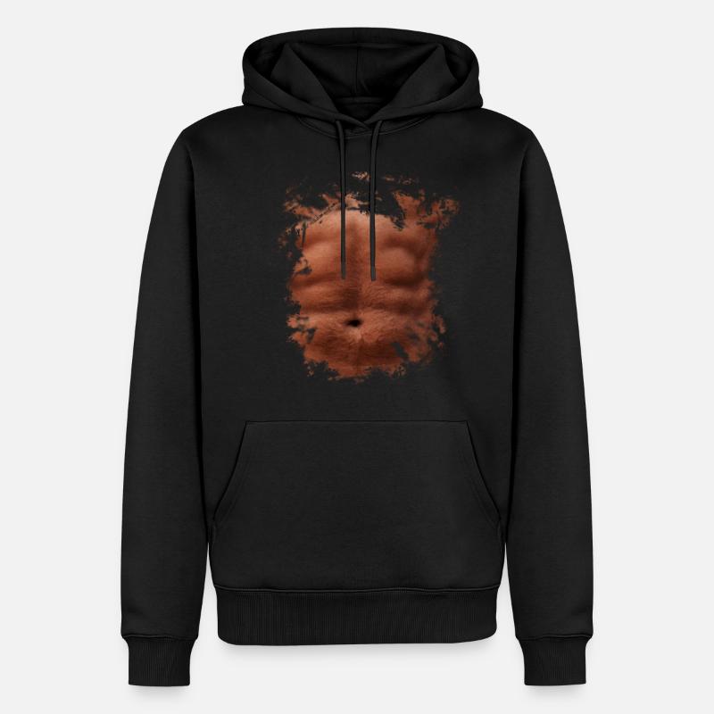 Waschbrett - Männer Premium Bio Hoodie - Schwarz