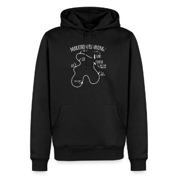 Marathon Running - Men’s Premium Organic Hoodie - black - Front - Nico (187cm)