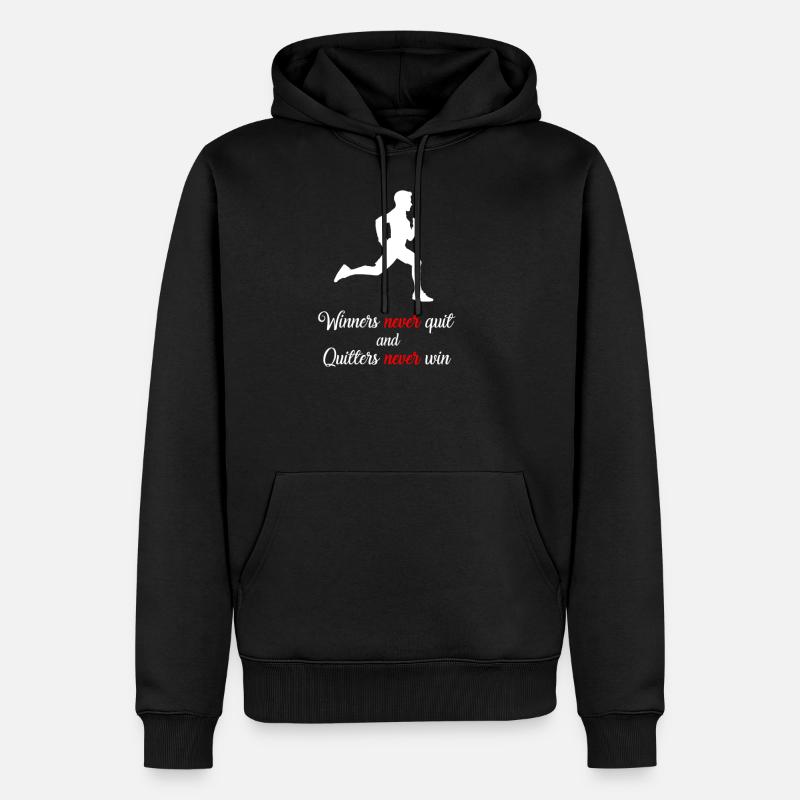 Motivation sportive - Sweat à capuche Premium bio Homme - noir