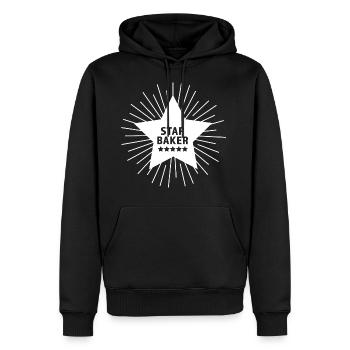 Star baker - Men’s Premium Organic Hoodie - black - Front - Nico (187cm)