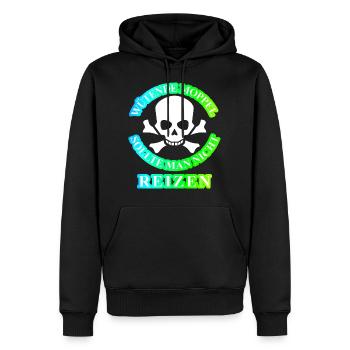Wütende Moppel Geschenk Idee Spruch cool lustig - Männer Premium Bio Hoodie - Schwarz - Vorne - Nico (187cm)