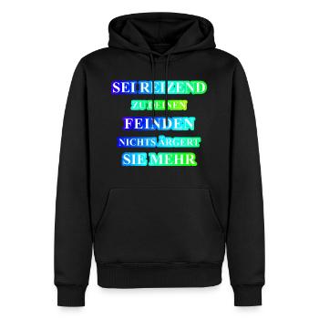 Sei reizend cool lustig Geschenk Idee witzig - Männer Premium Bio Hoodie - Schwarz - Vorne - Nico (187cm)