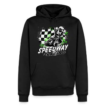 Speedway Racing - Männer Premium Bio Hoodie - Schwarz - Vorne - Nico (187cm)