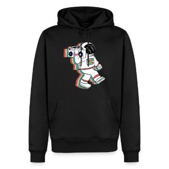 Êtesvous un fan de l'astronomie? Un astronaute - Sweat à capuche Premium bio Homme - noir - Devant - Nico (187cm)
