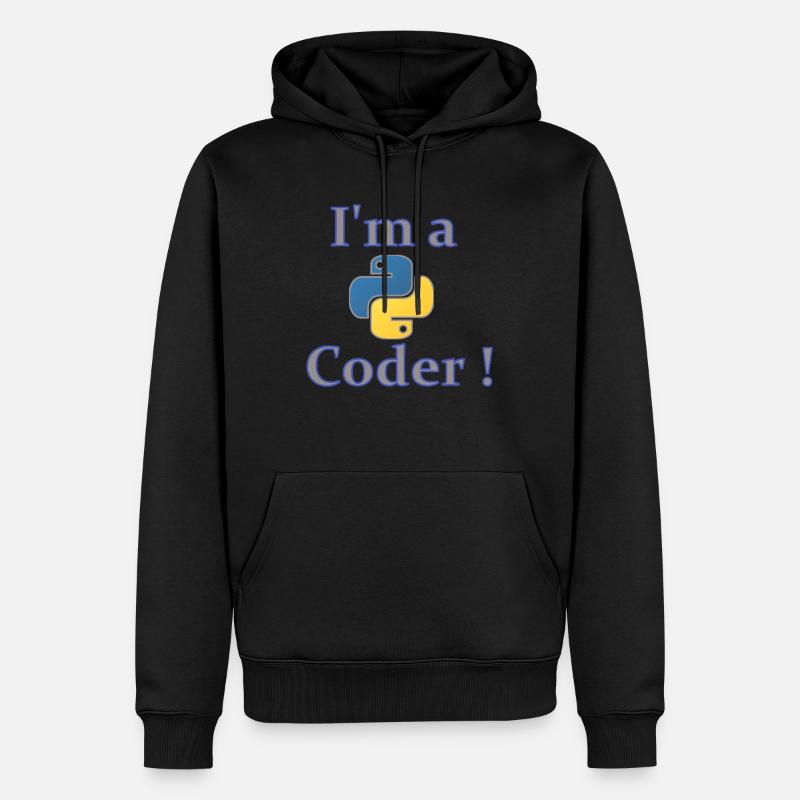 Ich bin Python-Code - Männer Premium Bio Hoodie - Schwarz