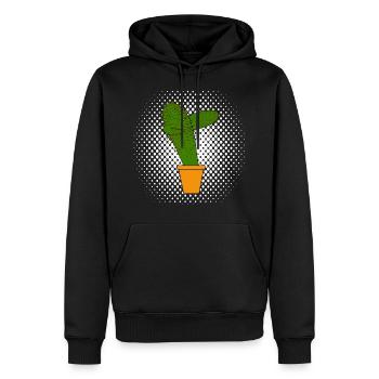 Kaktus Dabbing - Männer Premium Bio Hoodie - Schwarz - Vorne - Nico (187cm)