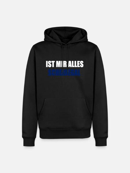 scheißegal - Männer Premium Bio Hoodie - Schwarz