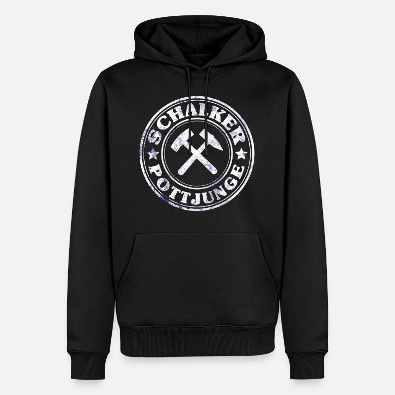 Schalker Pottjunge - Männer Premium Bio Hoodie - Schwarz